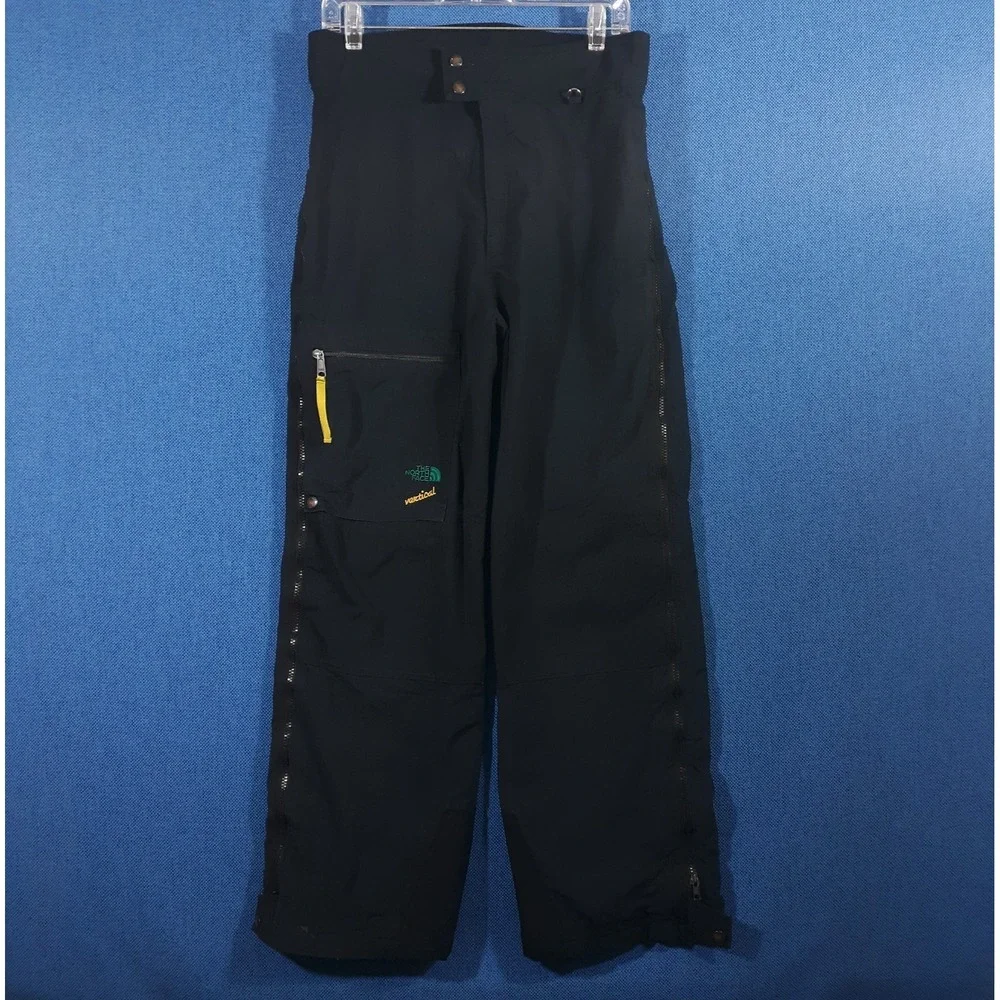 Vintage 1990s The North Face Goretex Ski Pants Vertical Size Medium Black Nylon